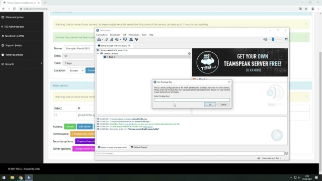 Comment Créer Un Serveur Teamspeak Sur Un Site ?